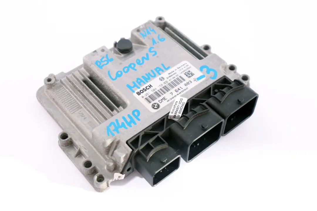 Mini Cooper S R55 R56 R57 N14 1.6 ECU Unité contrôle moteur DME Manuel - SKU 7641003-3 - Numéro de pièce 7641003
