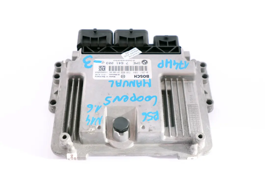 Mini Cooper S R55 R56 R57 N14 1.6 ECU Unité contrôle moteur DME Manuel - SKU 7641003-3 - Numéro de pièce 7641003