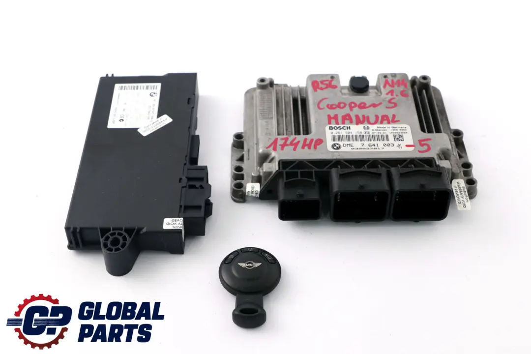 BMW Mini Cooper S R55 R56 N14 1.6 174HP ECU Kit DME + CAS3 + Key Manual - SKU 7641003-5 - Part number 7641003