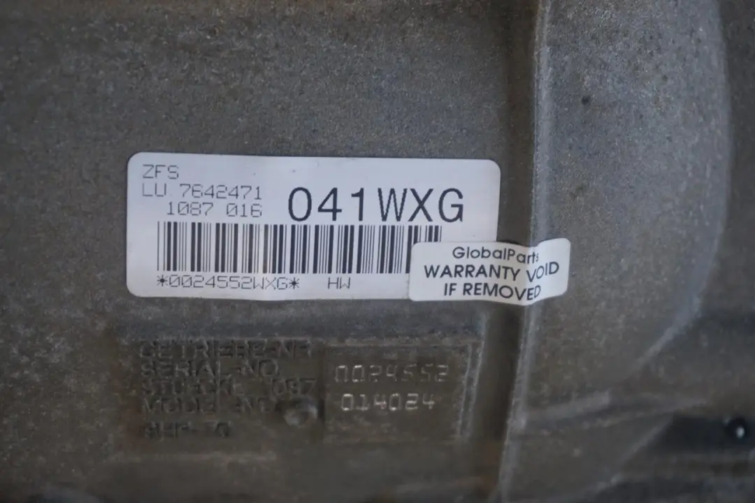 BMW 5 Series F10 F11 530d N57N Automatic Gearbox GA8HP70Z WARRANTY - SKU 7642471 - Part number 7642471