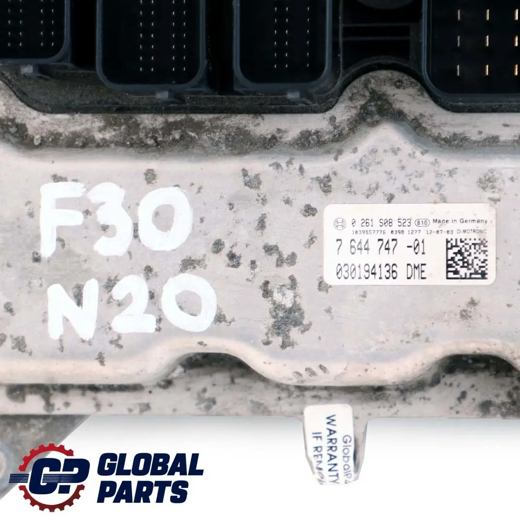 BMW F10 F11 F30 Benzin Motor N20 ECU DME Steuergerät Schaltgetriebe - SKU 7644747 - Teilenummer 7644747