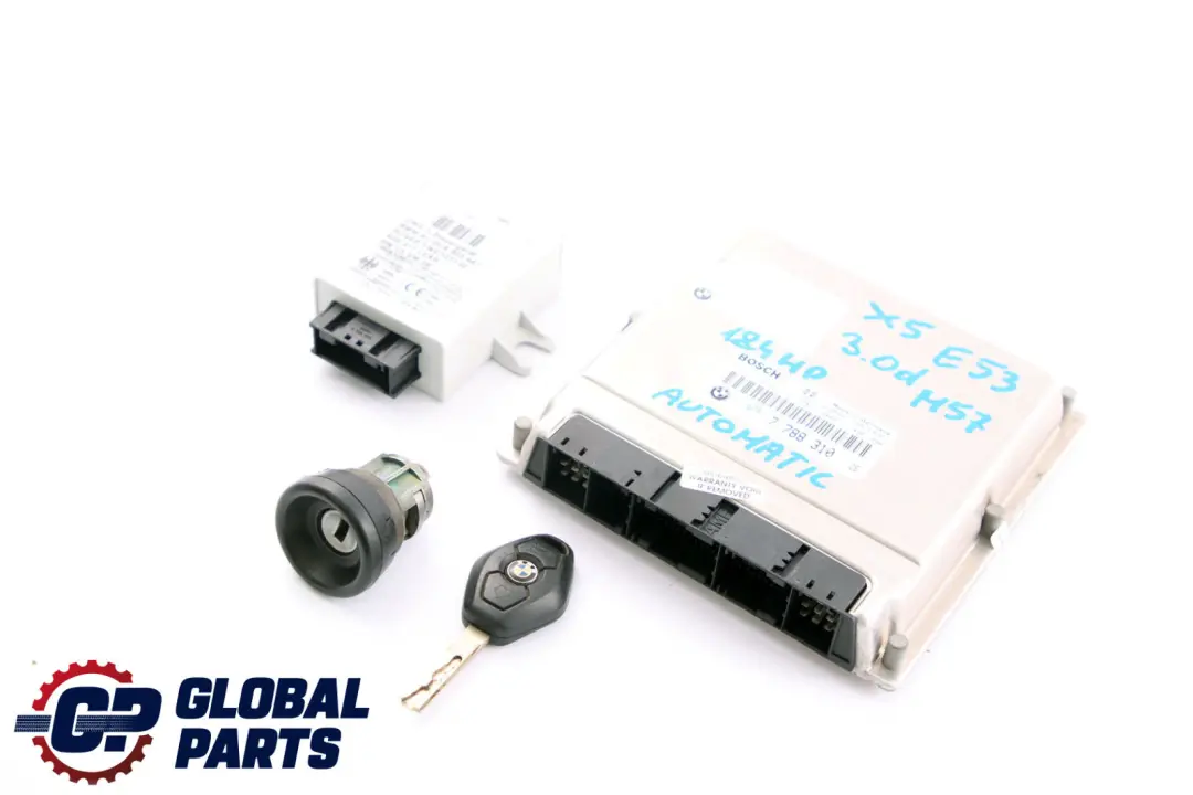 M57 184HP ECU Kit DDE + EWS3 + Key Automatic to BMW X5 Series E53 3.0d with Part number 7788310 BMW X5 Series E53 3.0d M57 184HP ECU Kit DDE + EWS3 + Key Automatic - SKU 7788310 - Part number 7788310