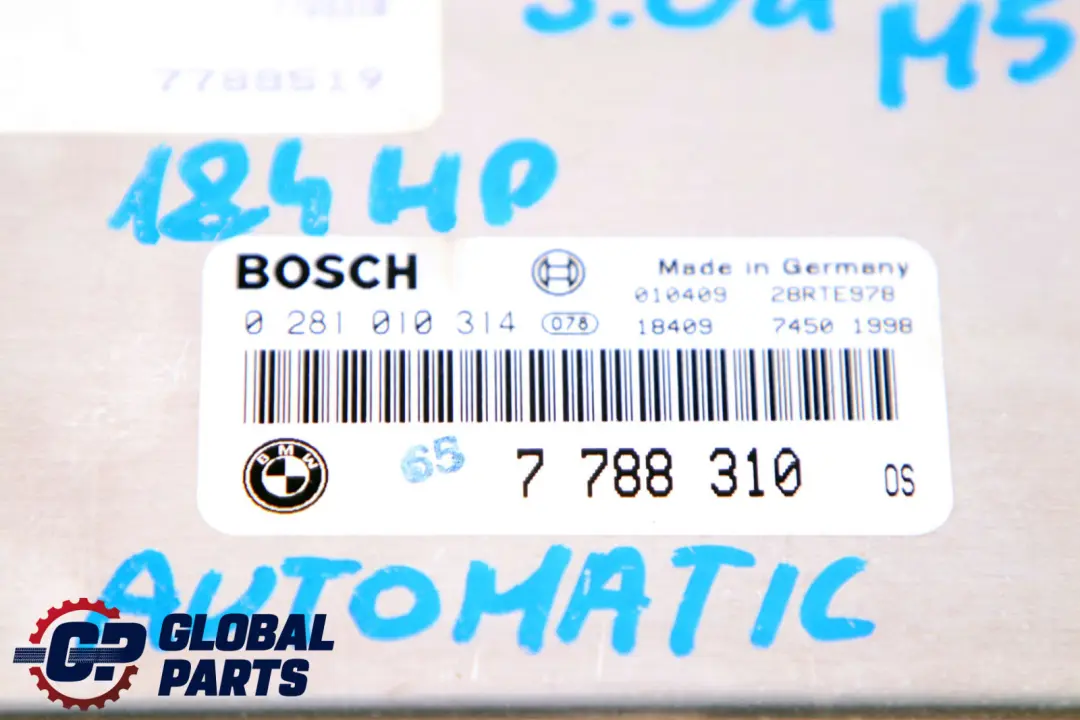 BMW X5 Series E53 3.0d M57 184HP ECU Kit DDE + EWS3 + Key Automatic - SKU 7788310 - Part number 7788310