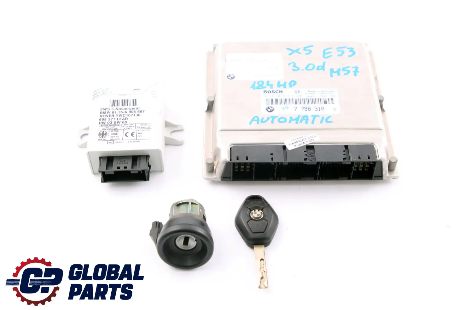 BMW X5 Series E53 3.0d M57 184HP ECU Kit DDE + EWS3 + Key 7788310 Automatic