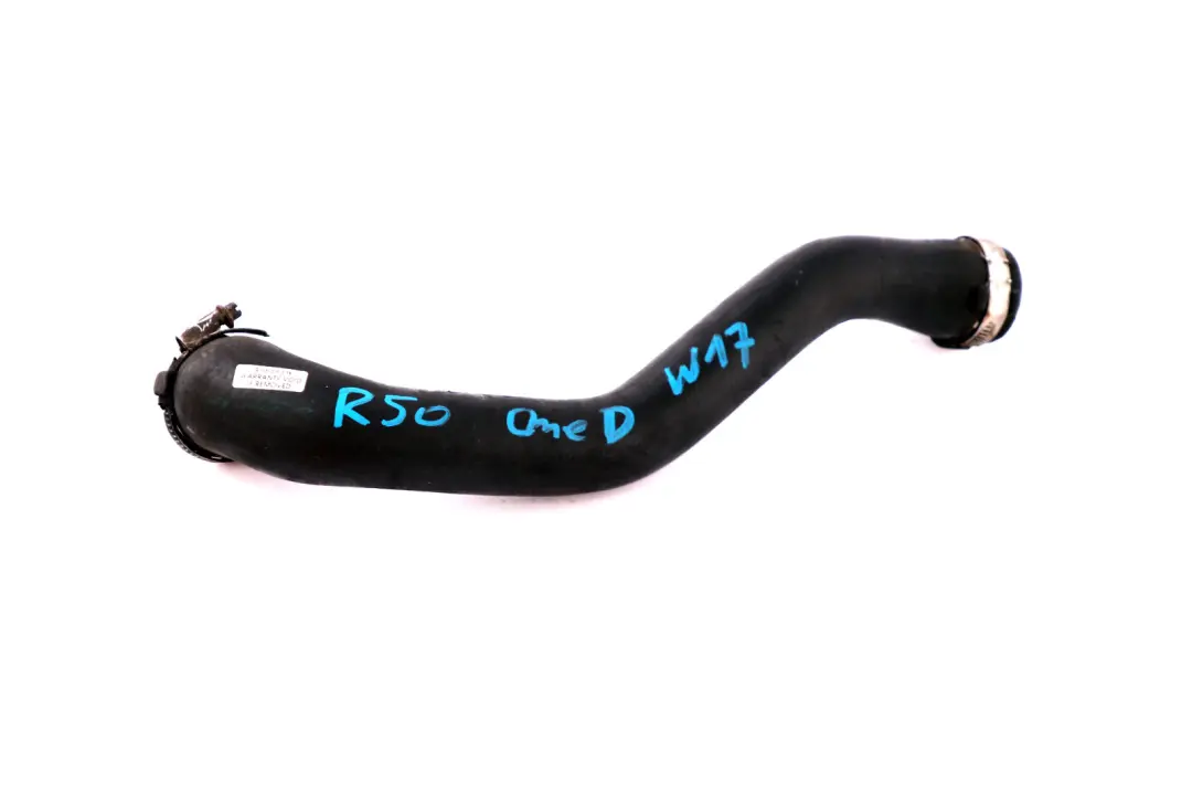 W17 Intercooler Pressure Hose Assy Pipe to Mini R50 One D Diesel with Part number 7788768 Mini R50 One D Diesel W17 Intercooler Pressure Hose Assy Pipe - SKU 7788768 - Part number 7788768