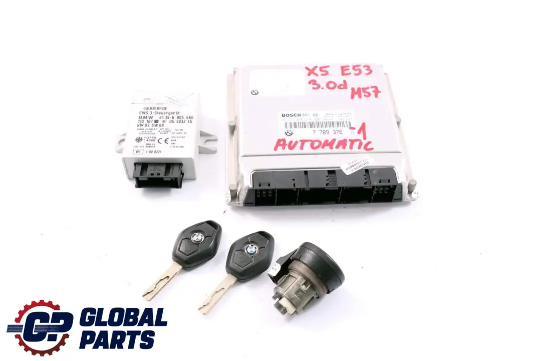 M57 184HP ECU Kit DDE EWS3 + 2 Keys Automatic to BMW X5 Series E53 3.0d with Part number 7789376 BMW X5 Series E53 3.0d M57 184HP ECU Kit DDE EWS3 + 2 Keys Automatic - SKU 7789376-1 - Part number 7789376