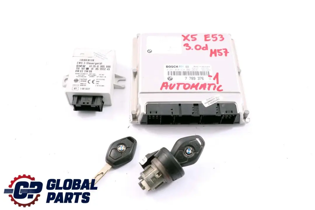 M57 184HP ECU Kit DDE EWS3 + 2 Keys Automatic to BMW X5 Series E53 3.0d with Part number 7789376 BMW X5 Series E53 3.0d M57 184HP ECU Kit DDE EWS3 + 2 Keys Automatic - SKU 7789376-1 - Part number 7789376