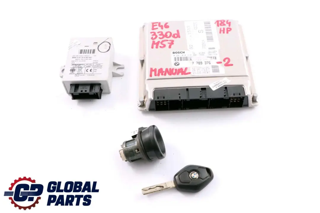 BMW 3 Series E46 330d Diesel M57 184HP ECU Kit DDE EWS3 + Key Manual - SKU 7789376-2 - Part number 7789376
