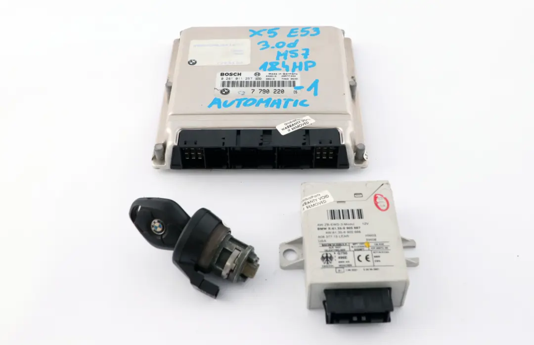 M57 184HP ECU Steuergerät DDE EWS3 + Schlüssel für BMW X5 Series E53 3.0d mit Teilenummer 7790220 BMW X5 Series E53 3.0d M57 184HP ECU Steuergerät DDE EWS3 + Schlüssel - SKU 7790220-1 - Teilenummer 7790220