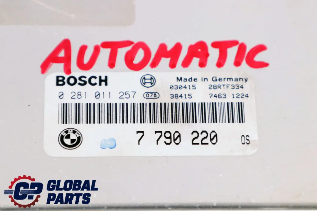M57 Basic DDE Control Unit DDE Automatic to BMW E39 525d 530d E53 3.0d with Part number 7790220 BMW E39 525d 530d E53 3.0d M57 Basic DDE Control Unit DDE Automatic - SKU 7790220 - Part number 7790220