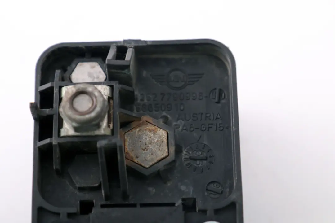 Trim Base B Positive Battery Terminal to Mini Cooper R50 Cover with Part number 7790995 Mini Cooper R50 Cover Trim Base B Positive Battery Terminal - SKU 7790995 - Part number 7790995