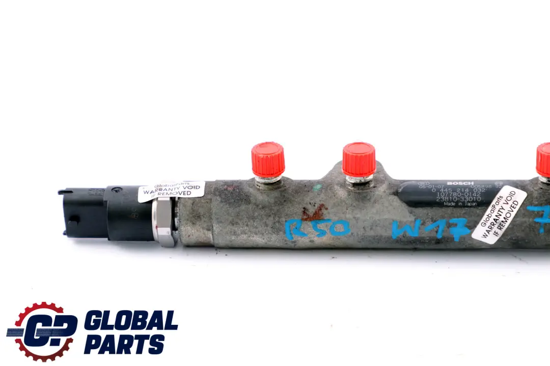 W17 Acumulador Presión Combustible para Mini Cooper One D R50 con número de pieza 7791121 Mini Cooper One D R50 W17 Acumulador Presión Combustible - SKU 7791121 - Número de pieza 7791121