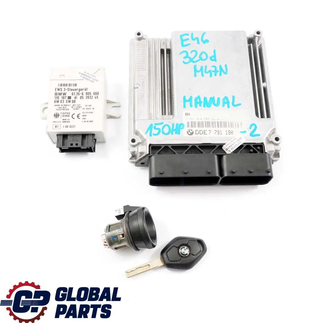 M47N 150HP ECU Kit DDE EWS3 + Key Manual to BMW E46 320d Diesel Engine with Part number 7791190 BMW E46 320d Diesel Engine M47N 150HP ECU Kit DDE EWS3 + Key Manual - SKU 7791190-2 - Part number 7791190
