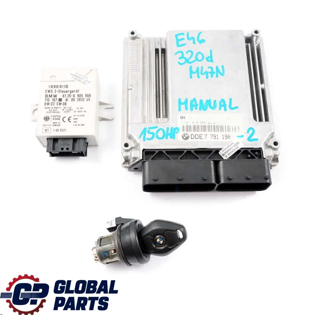 M47N 150HP ECU Kit DDE EWS3 + Key Manual to BMW E46 320d Diesel Engine with Part number 7791190 BMW E46 320d Diesel Engine M47N 150HP ECU Kit DDE EWS3 + Key Manual - SKU 7791190-2 - Part number 7791190