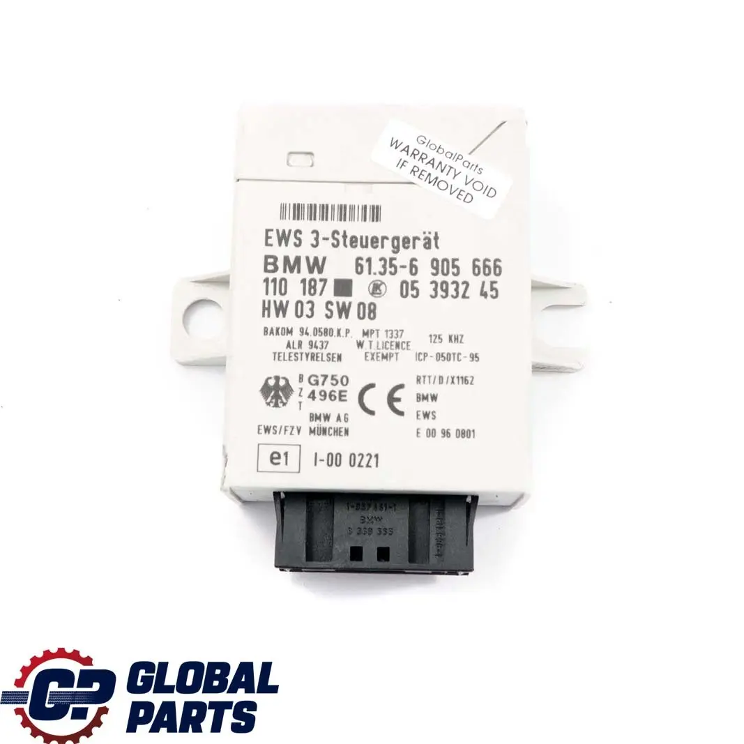 BMW E46 320d Diesel Engine M47N 150HP ECU Kit DDE EWS3 + Key Manual - SKU 7791190-2 - Part number 7791190