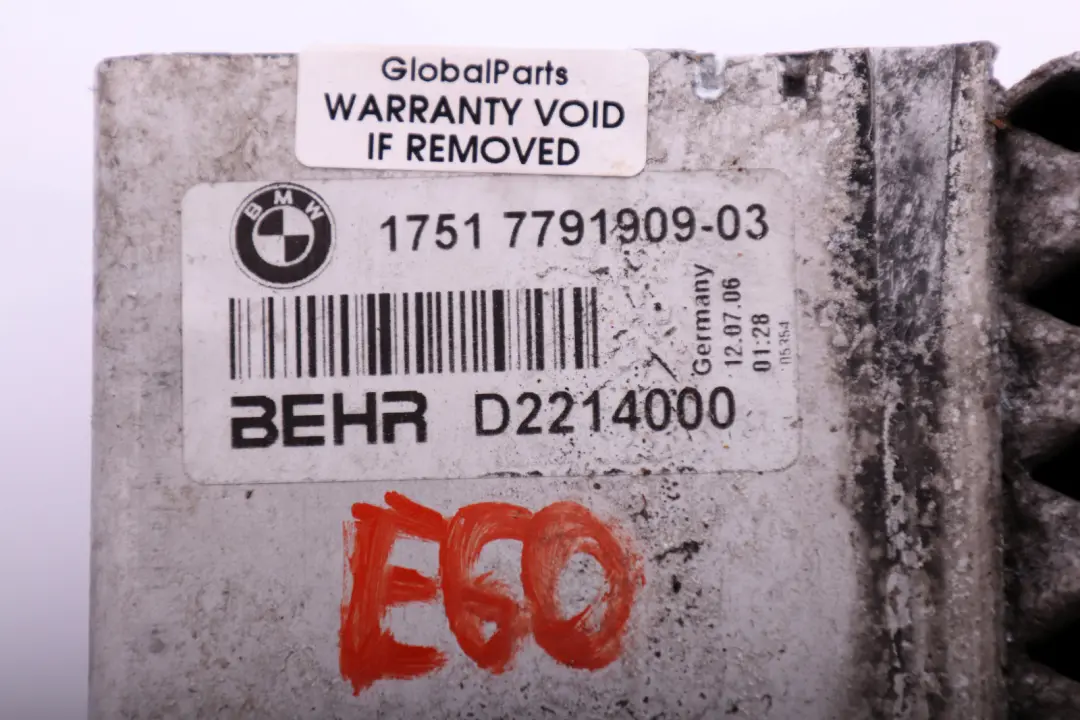 Ladeluftkühler Kühler für BMW 5 6 7 E60 E61 E65 mit Teilenummer 7791909 BMW 5 6 7 E60 E61 E65 Ladeluftkühler Kühler - SKU 7791909 - Teilenummer 7791909