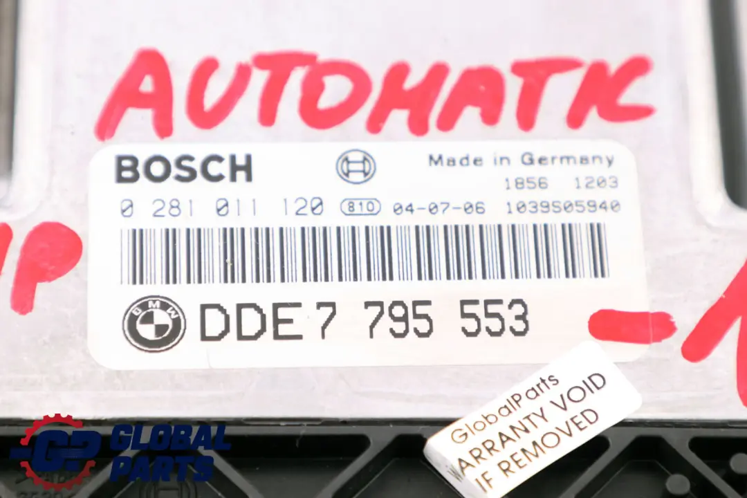 M57N 218HP ECU Kit DDE CAS2 Key Automatic BMW 5 Series E60 E61 530d - SKU 7795553-1 - Part number 7795553