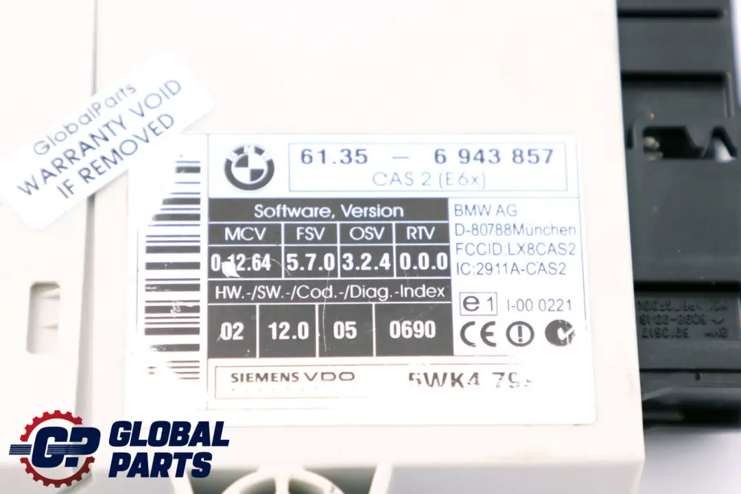 M57N 218HP ECU Kit DDE CAS2 Key Automatic BMW 5 Series E60 E61 530d - SKU 7795553-1 - Part number 7795553