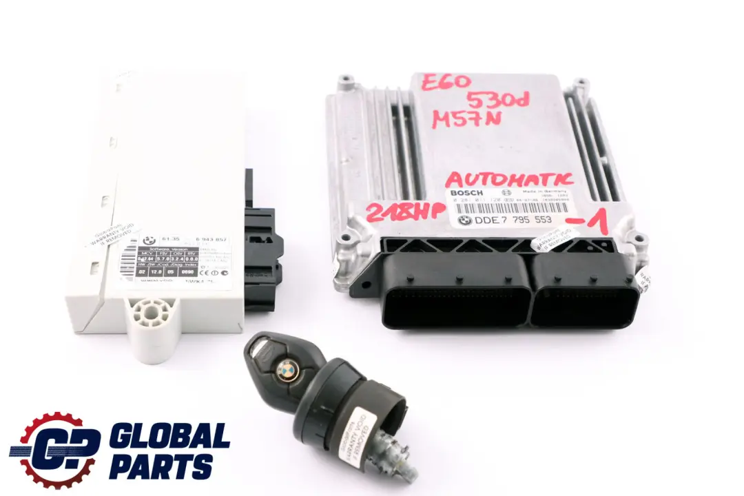 M57N 218HP ECU Kit DDE CAS2 Key Automatic to BMW 5 Series E60 E61 530d with Part number 7795553 BMW 5 Series E60 E61 530d M57N 218HP ECU Kit DDE CAS2 Key Automatic - SKU 7795553-1 - Part number 7795553