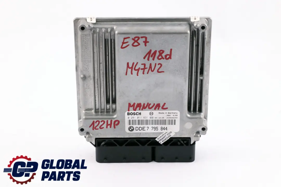 M47N2 ECU Engine DDE Control Unit to BMW 1 3 Series E87 E90 E91 118d 318d with Part number 7795844 BMW 1 3 Series E87 E90 E91 118d 318d M47N2 ECU Engine DDE Control Unit - SKU 7795844-1 - Part number 7795844