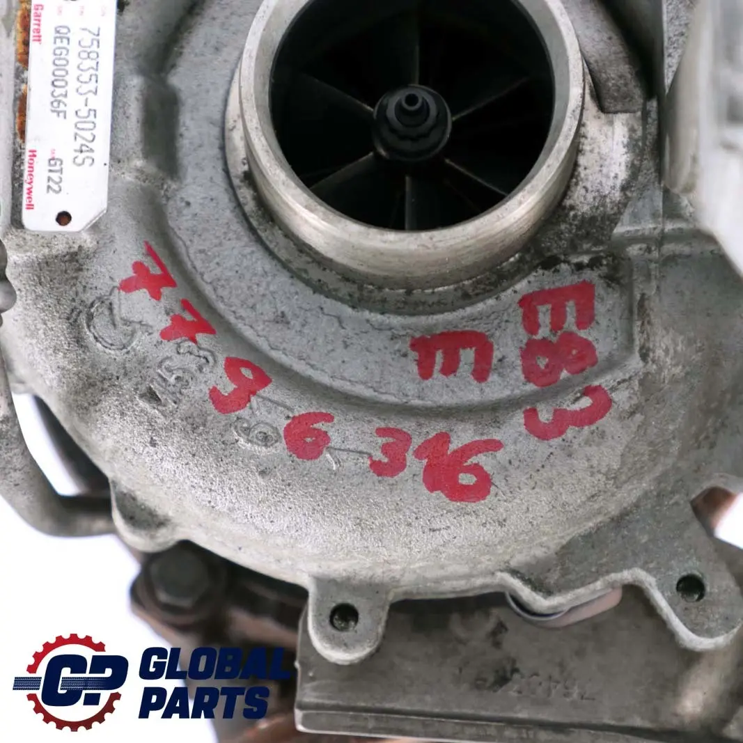 E83N LCI 3.0D M57N2 Turbocompressore Turbo Charger 758353 per BMW X3 E83 con numero di parte 7796316 BMW X3 E83 E83N LCI 3.0D M57N2 Turbocompressore Turbo Charger 758353 - SKU 7796316 - Numero di parte 7796316