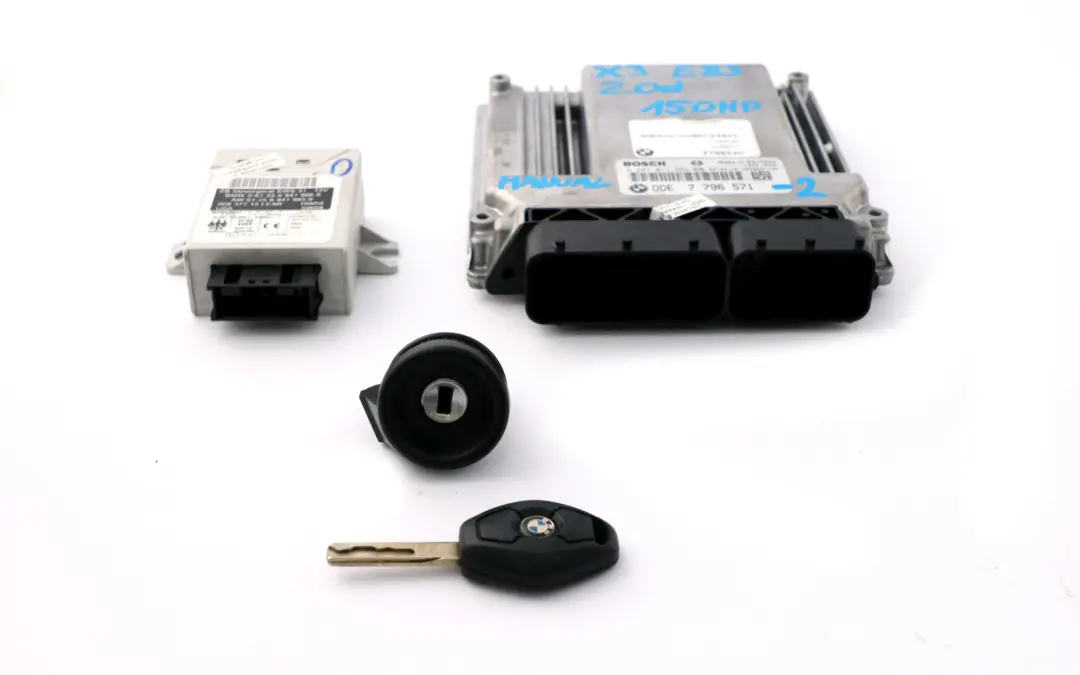 BMW X3 Series E83 2.0d 150HP Engine ECU Kit DDE EWS3 Key Manual - SKU 7796571-2 - Part number 7796571