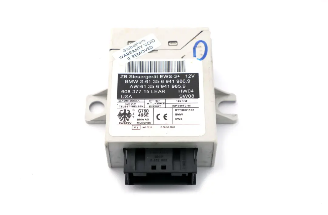 BMW X3 Series E83 2.0d 150HP Engine ECU Kit DDE EWS3 Key Manual - SKU 7796571-2 - Part number 7796571