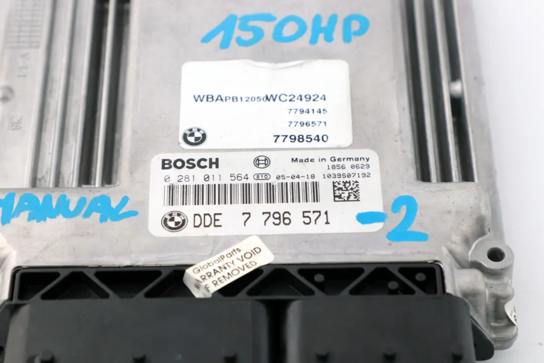 150HP Steuergerät + EWS3 + Schlüssel für BMW X3 er E83 2.0d mit Teilenummer 7796571 BMW X3 er E83 2.0d 150HP Steuergerät + EWS3 + Schlüssel - SKU 7796571-2 - Teilenummer 7796571