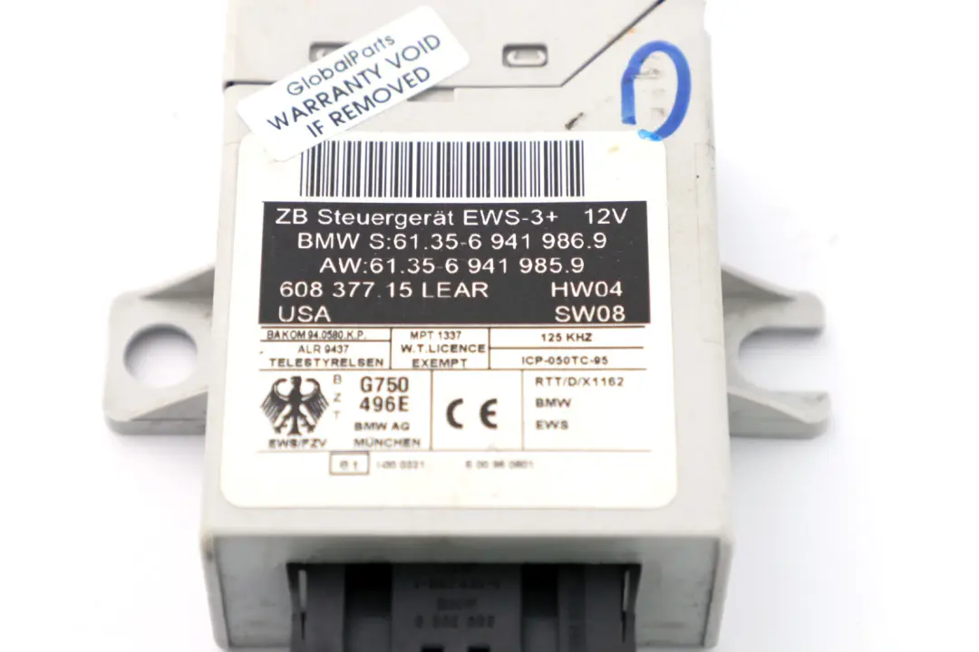 BMW X3 Series E83 2.0d 150HP Engine ECU Kit DDE EWS3 Key Manual - SKU 7796571-2 - Part number 7796571