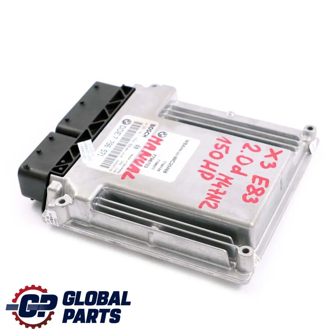 M47N2 Diesel ECU DDE Unità Controllo Motore Manuale per BMW X3 E83 2.0d con numero di parte 7796571 BMW X3 E83 2.0d M47N2 Diesel ECU DDE Unità Controllo Motore Manuale - SKU 7796571 - Numero di parte 7796571