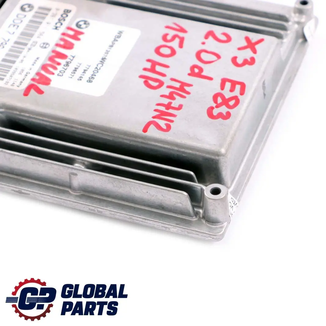M47N2 Diesel ECU Unité Contrôle Moteur DDE Manuel pour BMW X3 E83 2.0d à propos du numéro de pièce 7796571 BMW X3 E83 2.0d M47N2 Diesel ECU Unité Contrôle Moteur DDE Manuel - SKU 7796571 - Numéro de pièce 7796571