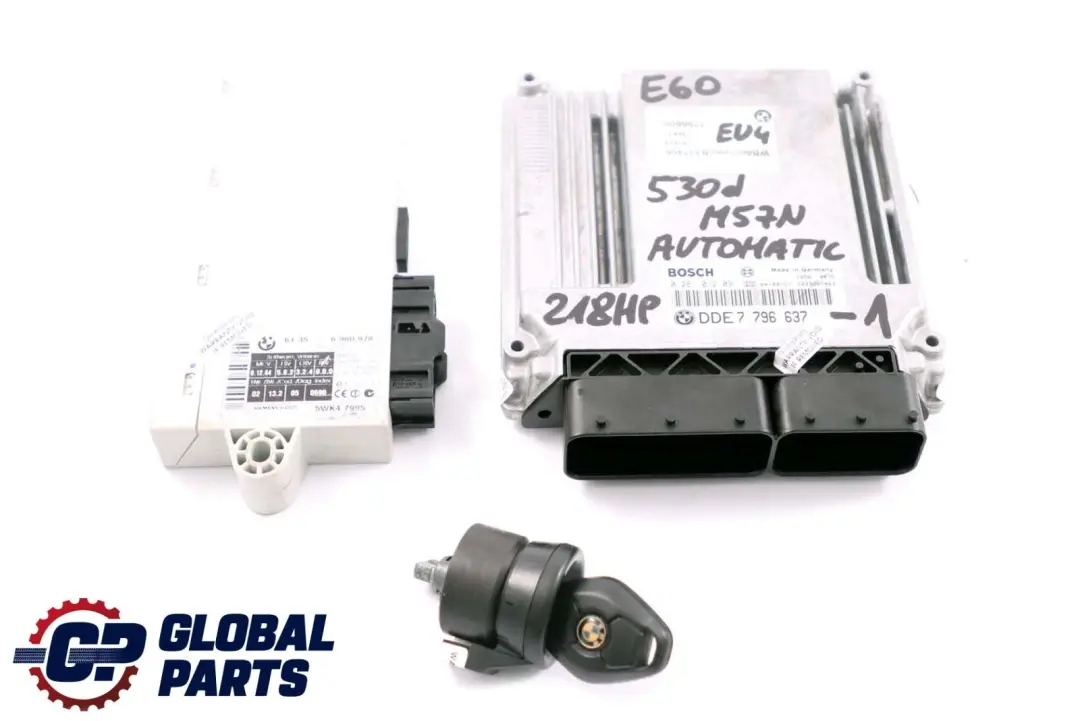 BMW E60 E61 530d M57N 218PS ECU Kit DDE Steuergerät + CAS2 Automatik - SKU 7796637-1 - Teilenummer 7796637