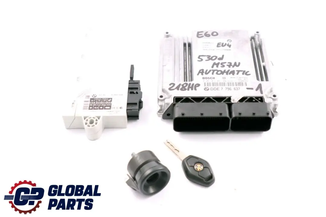 M57N 218HP ECU Kit DDE + CAS2 + Key Automatic to BMW 5 Series E60 E61 530d with Part number 7796637 BMW 5 Series E60 E61 530d M57N 218HP ECU Kit DDE + CAS2 + Key Automatic - SKU 7796637-1 - Part number 7796637