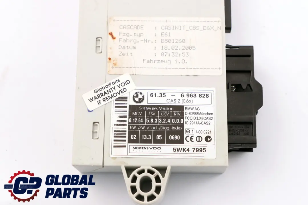 M57N 218HP ECU Kit DDE + CAS2 + Key Automatic to BMW 5 Series E60 E61 530d with Part number 7796637 BMW 5 Series E60 E61 530d M57N 218HP ECU Kit DDE + CAS2 + Key Automatic - SKU 7796637-2 - Part number 7796637