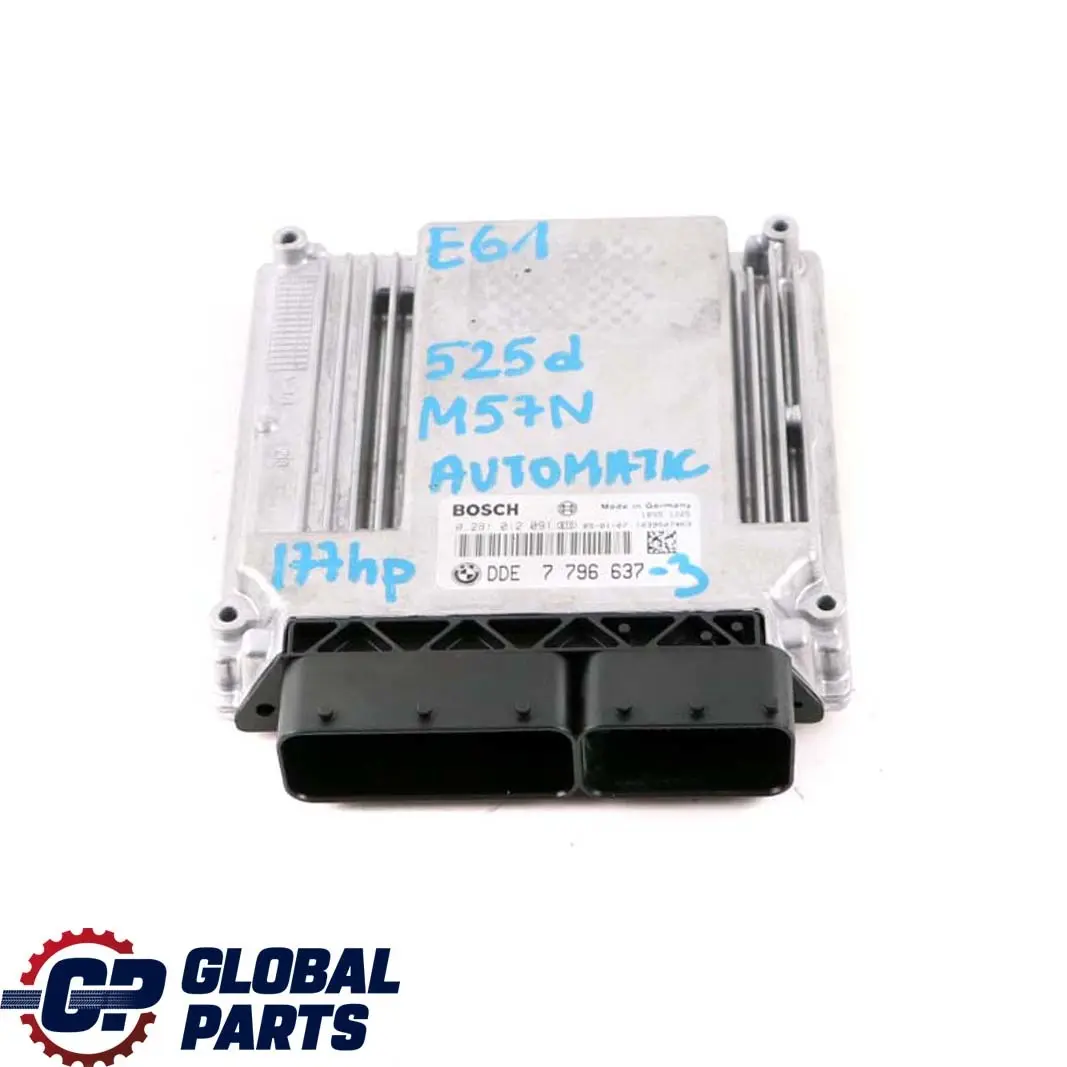 M57N 177HP ECU Kit DDE + CAS2 + Key Automatic to BMW 5 Series E60 E61 525d with Part number 7796637 BMW 5 Series E60 E61 525d M57N 177HP ECU Kit DDE + CAS2 + Key Automatic - SKU 7796637-3 - Part number 7796637