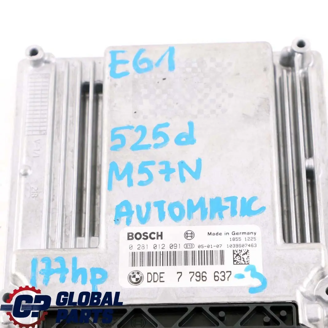 M57N 177HP ECU Kit DDE + CAS2 + Key Automatic to BMW 5 Series E60 E61 525d with Part number 7796637 BMW 5 Series E60 E61 525d M57N 177HP ECU Kit DDE + CAS2 + Key Automatic - SKU 7796637-3 - Part number 7796637