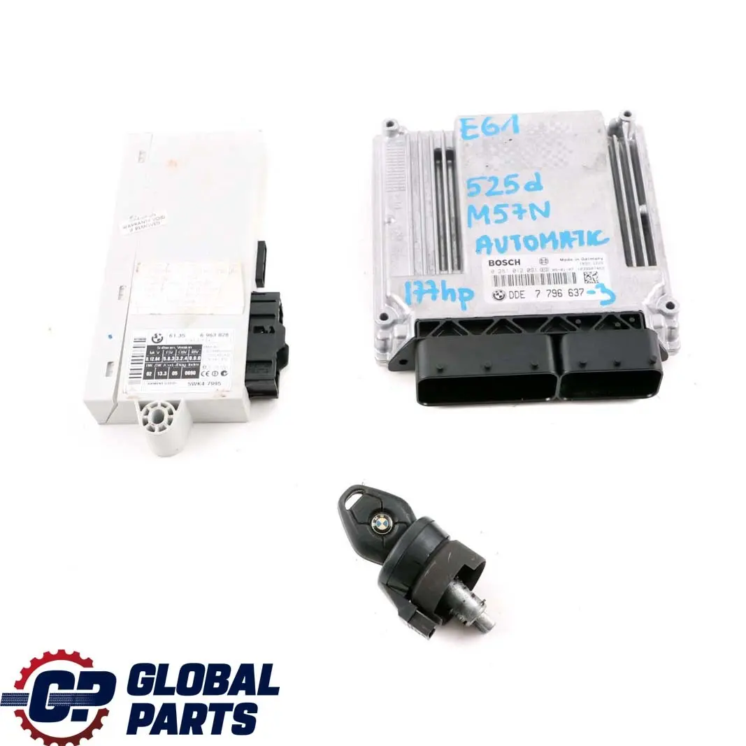 M57N 177HP ECU Kit DDE + CAS2 + Key Automatic to BMW 5 Series E60 E61 525d with Part number 7796637 BMW 5 Series E60 E61 525d M57N 177HP ECU Kit DDE + CAS2 + Key Automatic - SKU 7796637-3 - Part number 7796637