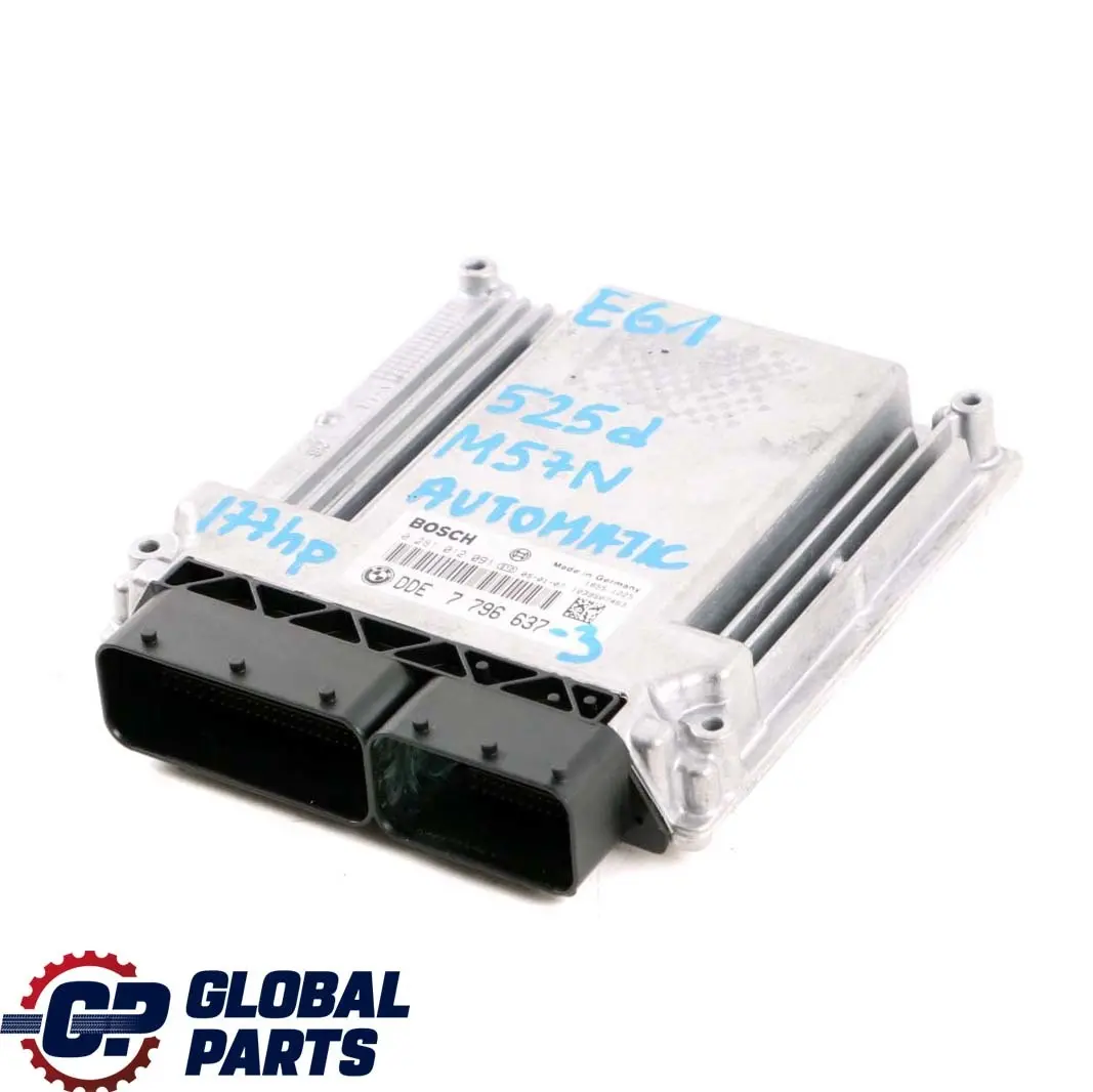 M57N 177HP ECU Kit DDE + CAS2 + Key Automatic to BMW 5 Series E60 E61 525d with Part number 7796637 BMW 5 Series E60 E61 525d M57N 177HP ECU Kit DDE + CAS2 + Key Automatic - SKU 7796637-3 - Part number 7796637