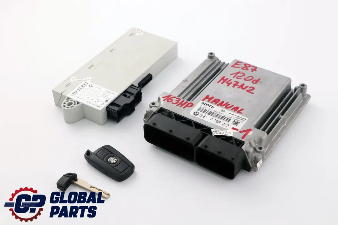 BMW 1 3 5 Series E60 E87 E90 E91 120d 320d M47N2 ECU Kit DDE CAS2 + Key - SKU 7797217-1 - Part number 7797217