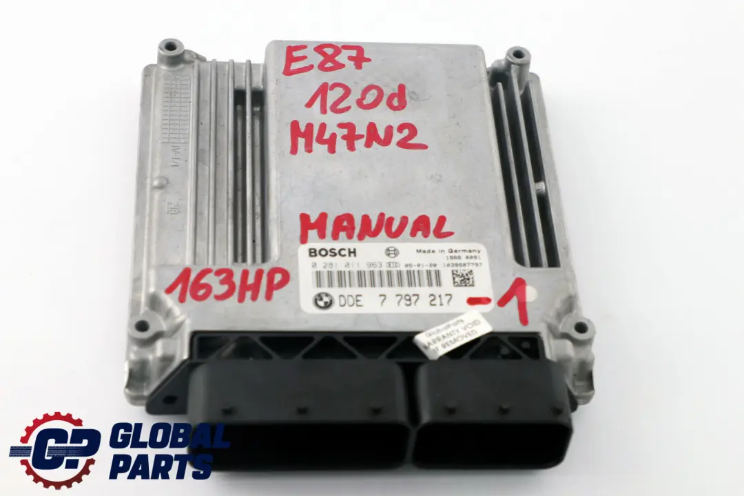 BMW 1 3 5 Series E60 E87 E90 E91 120d 320d M47N2 ECU Kit DDE CAS2 + Key - SKU 7797217-1 - Part number 7797217