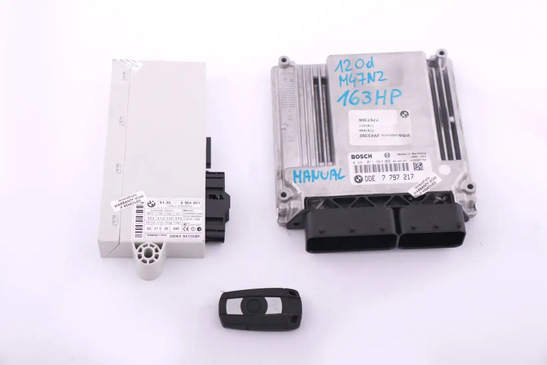 BMW 1 3 5 E60 E87 E90 E91 M47N2 120d 320d Steuergerät DDE CAS2 Schlüssel 77972 - SKU 7797217 - Teilenummer 7797217