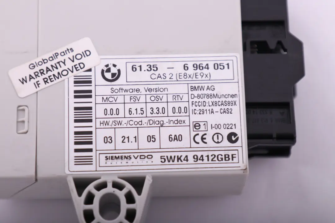 BMW 1 3 5 E60 E87 E90 E91 M47N2 120d 320d Steuergerät DDE CAS2 Schlüssel 77972 - SKU 7797217 - Teilenummer 7797217