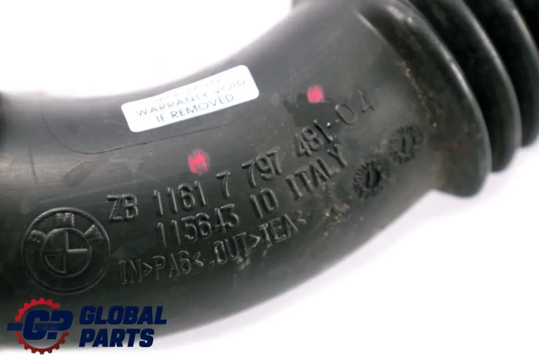 Intake Air Line Charge Pipe Hose Duct Turbo N47 Diesel to BMW E81 E87 LCI with Part number 7797481 BMW E81 E87 LCI Intake Air Line Charge Pipe Hose Duct Turbo N47 Diesel - SKU 7797481 - Part number 7797481