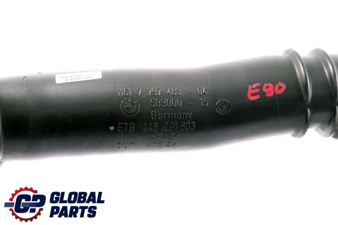 N47 Tuyau Suralimentation Refroidisseur Intermédiaire pour BMW E90 E91 à propos du numéro de pièce 7797483 BMW E90 E91 N47 Tuyau Suralimentation Refroidisseur Intermédiaire - SKU 7797483 - Numéro de pièce 7797483