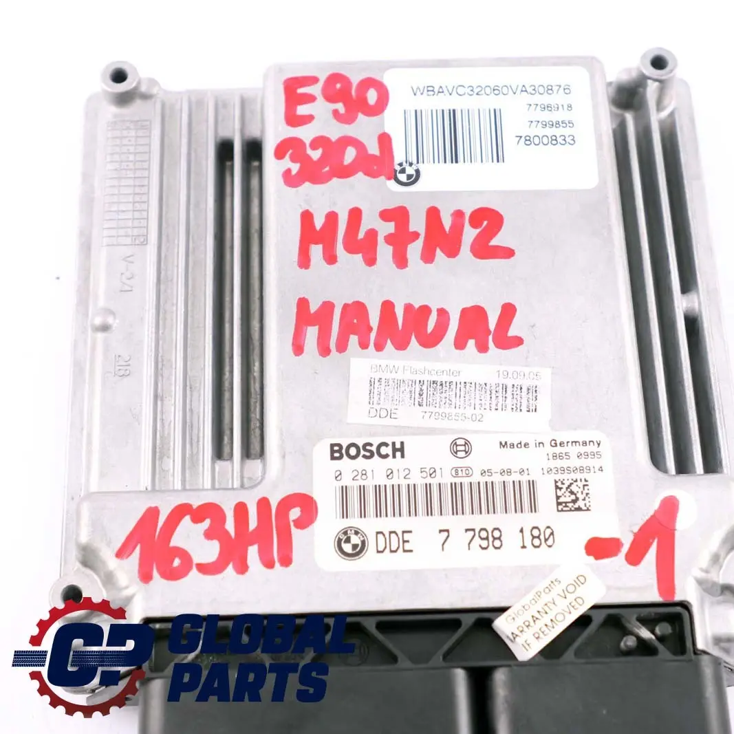BMW E60 E87 E90 E91 120d 320d 520d ECU Steuergerät DDE CAS2 + Schlüss - SKU 7798180-1 - Teilenummer 7798180