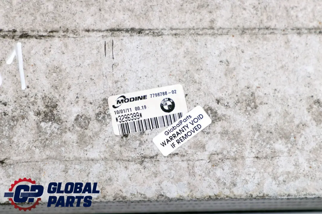 N47 Turbo Radiador Carga Aire para Intercooler BMW E87 E90 LCI con número de pieza 7798788 Intercooler BMW E87 E90 LCI N47 Turbo Radiador Carga Aire - SKU 7798788 - Número de pieza 7798788