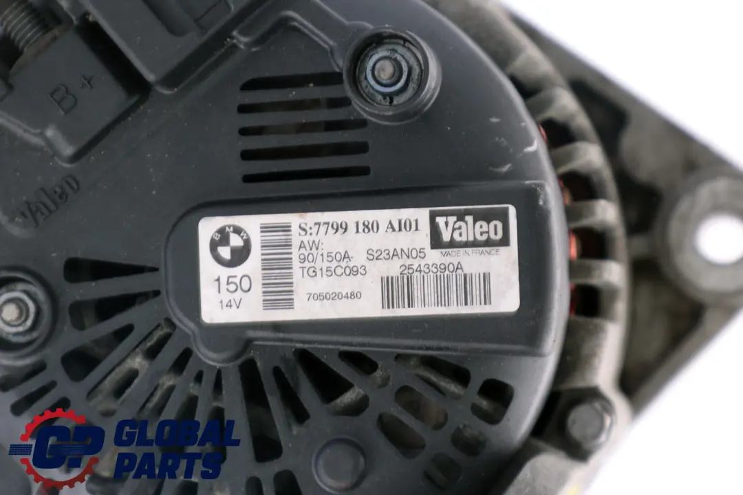 Alternatore BMW E87 E90 E91 E92 Generatore Valeo 150A Diesel per con numero di parte 7797519 Alternatore BMW E87 E90 E91 E92 Generatore Valeo 150A Diesel - SKU 7799180 - Numero di parte 7797519