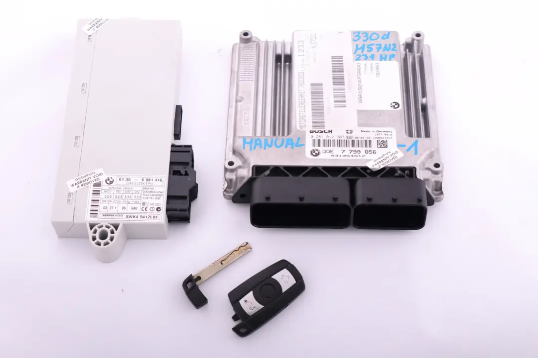 BMW 3 5 Series E60 E61 E90 330D 530d M57N2 Engine ECU KIT DDE CAS +Key - SKU 7799856-1 - Part number 7799856