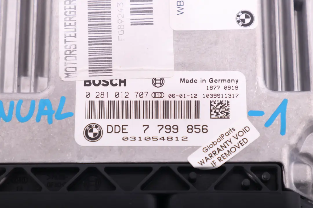 BMW 3 5 er E60 E61 E91 E90 E91 330D 530d M57N2 Grundsteuergerät DDE - SKU 7799856-1 - Teilenummer 7799856