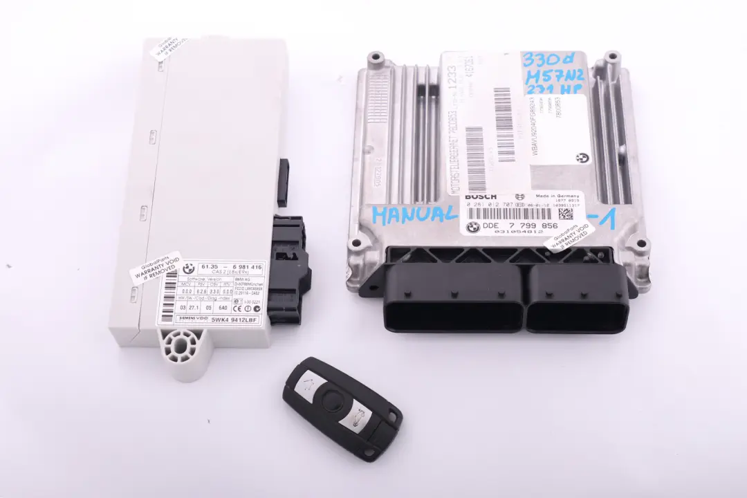 BMW 3 5 Series E60 E61 E90 330D 530d M57N2 Engine ECU KIT DDE CAS +Key - SKU 7799856-1 - Part number 7799856